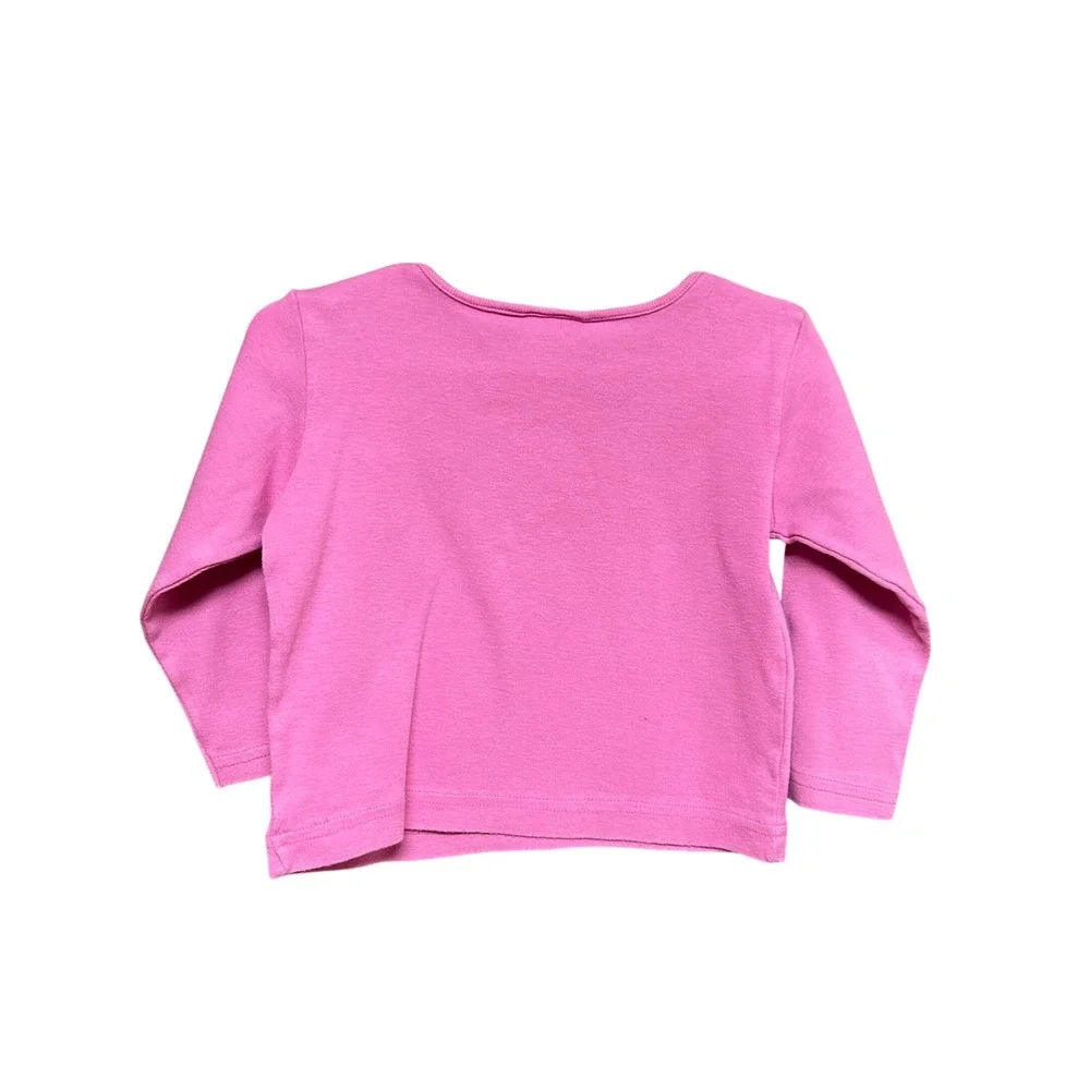 VTG OshKosh Bgosh Pink Long Sleeve Teddy Bear Shirt 24 Mo USA Made Cottagecore
